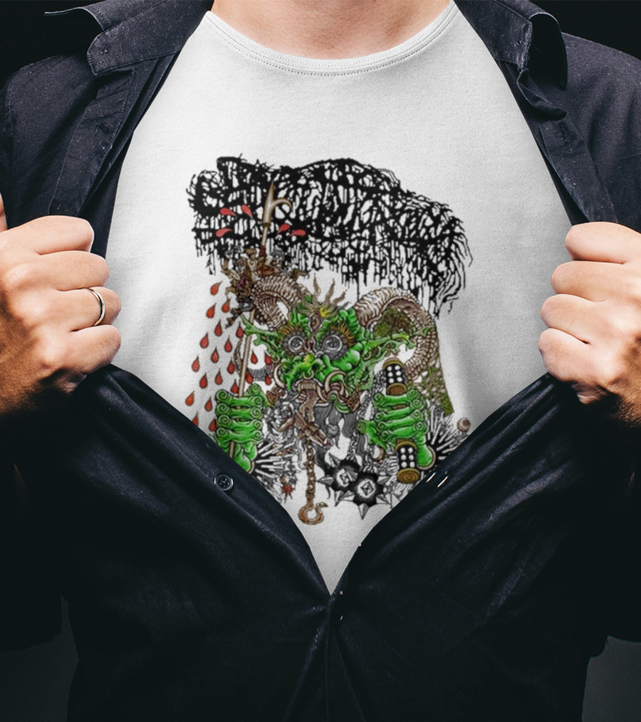 Sanguisugabogg Medievil Monster With Blood And Chains Elements T-Shirt