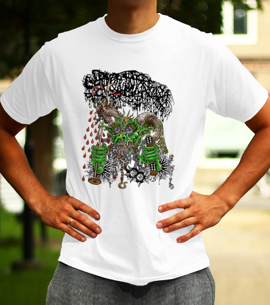 Sanguisugabogg Medievil Monster With Blood And Chains Elements T-Shirt