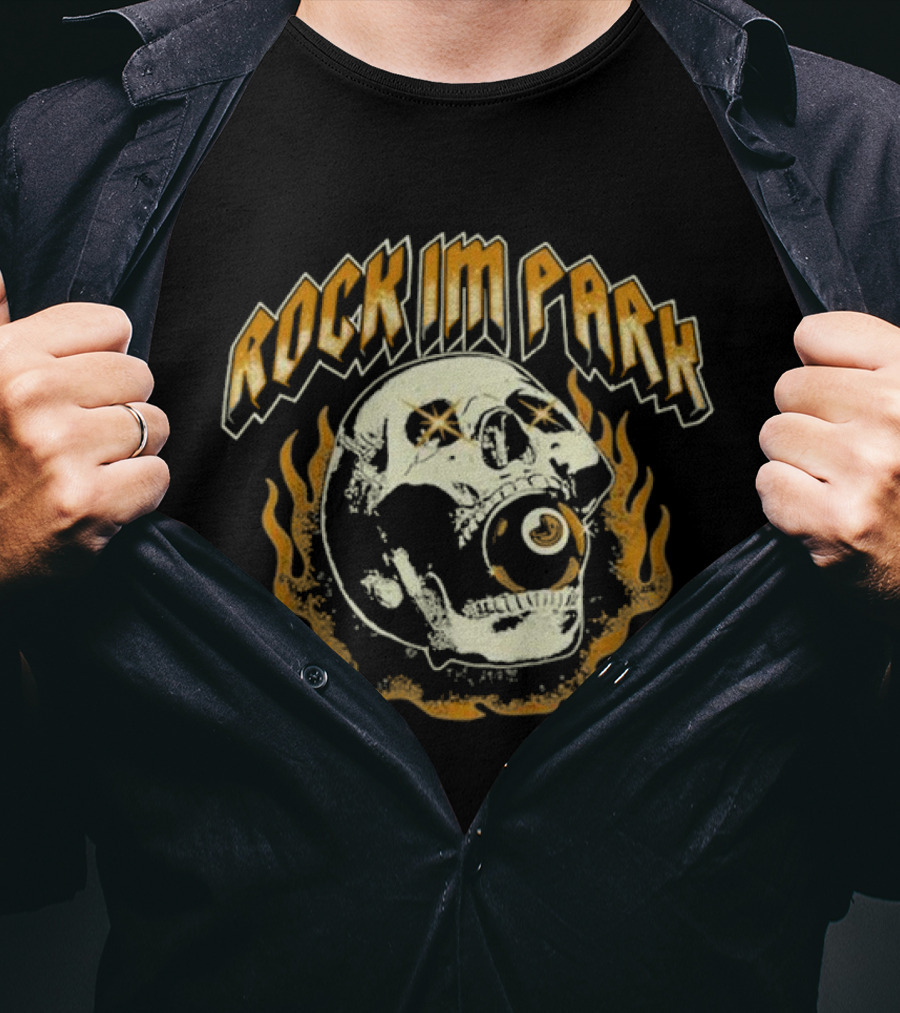 Rock Im Park Flaming Skull T-Shirt