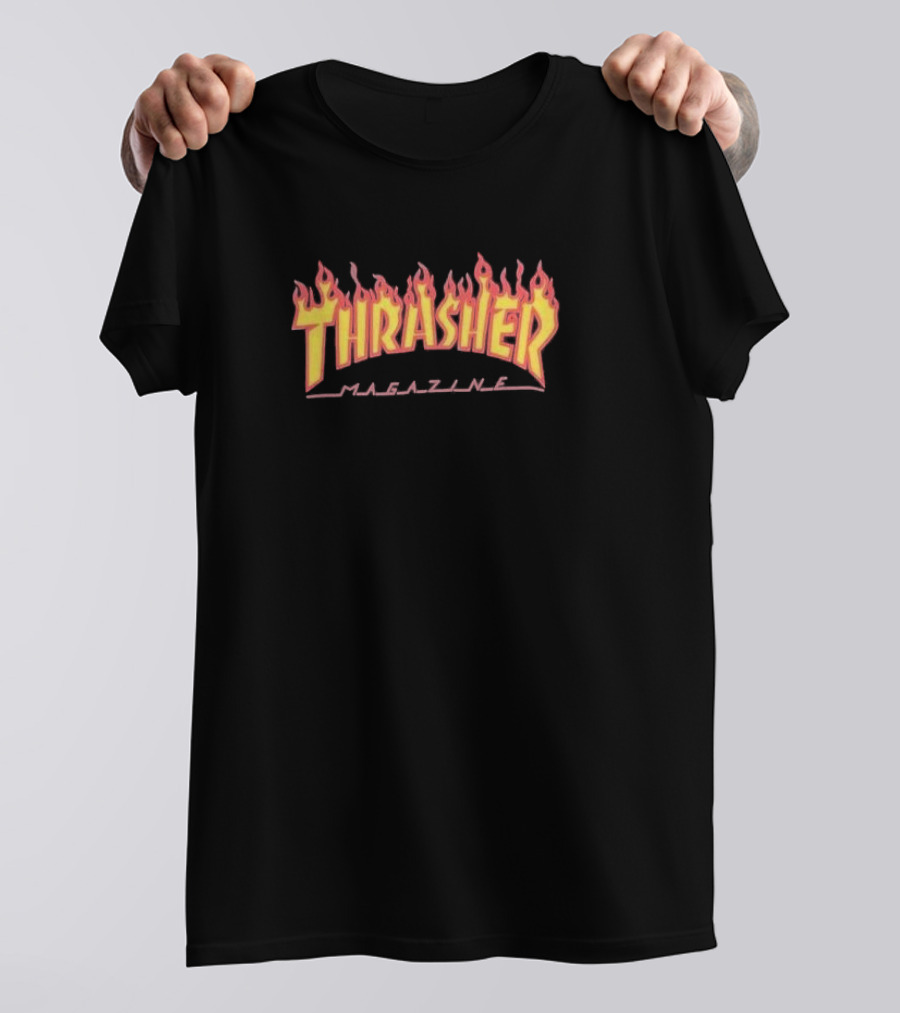 Thrasher Magazine Flame Logo Surf Skate T-Shirt