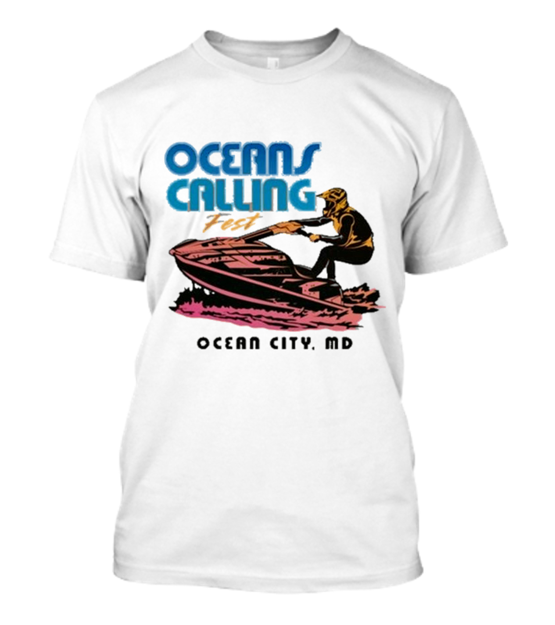 Oceans Calling Fest Ocean City MD Jetski T-Shirt