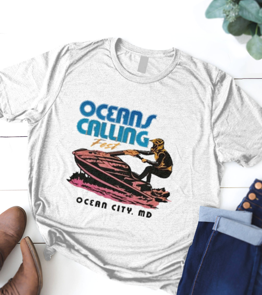 Oceans Calling Fest Ocean City MD Jetski T-Shirt