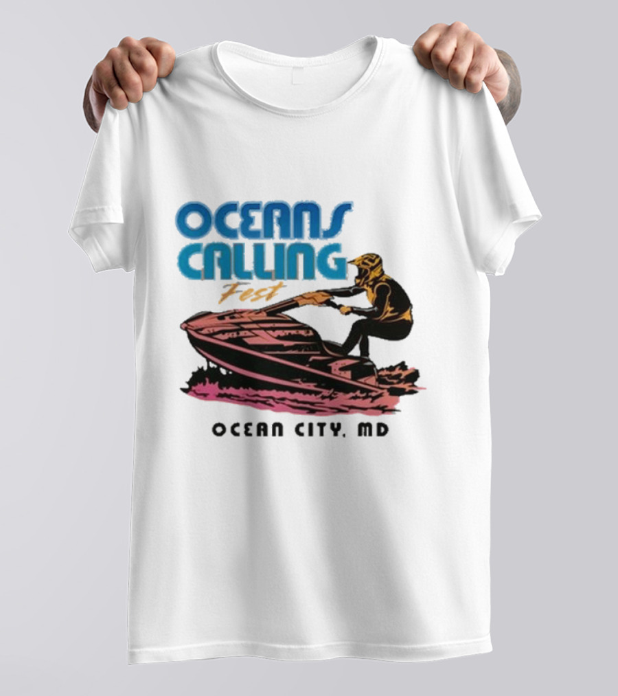 Oceans Calling Fest Ocean City MD Jetski T-Shirt