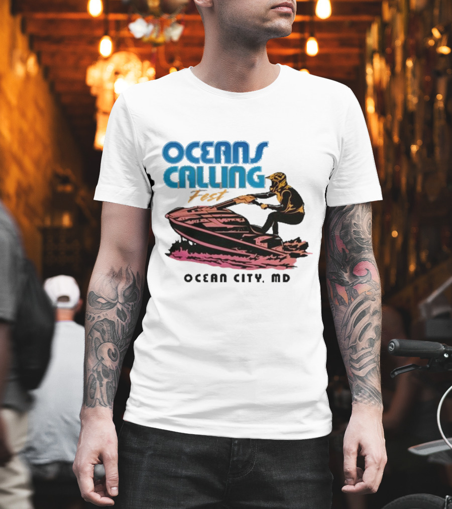 Oceans Calling Fest Ocean City MD Jetski T-Shirt
