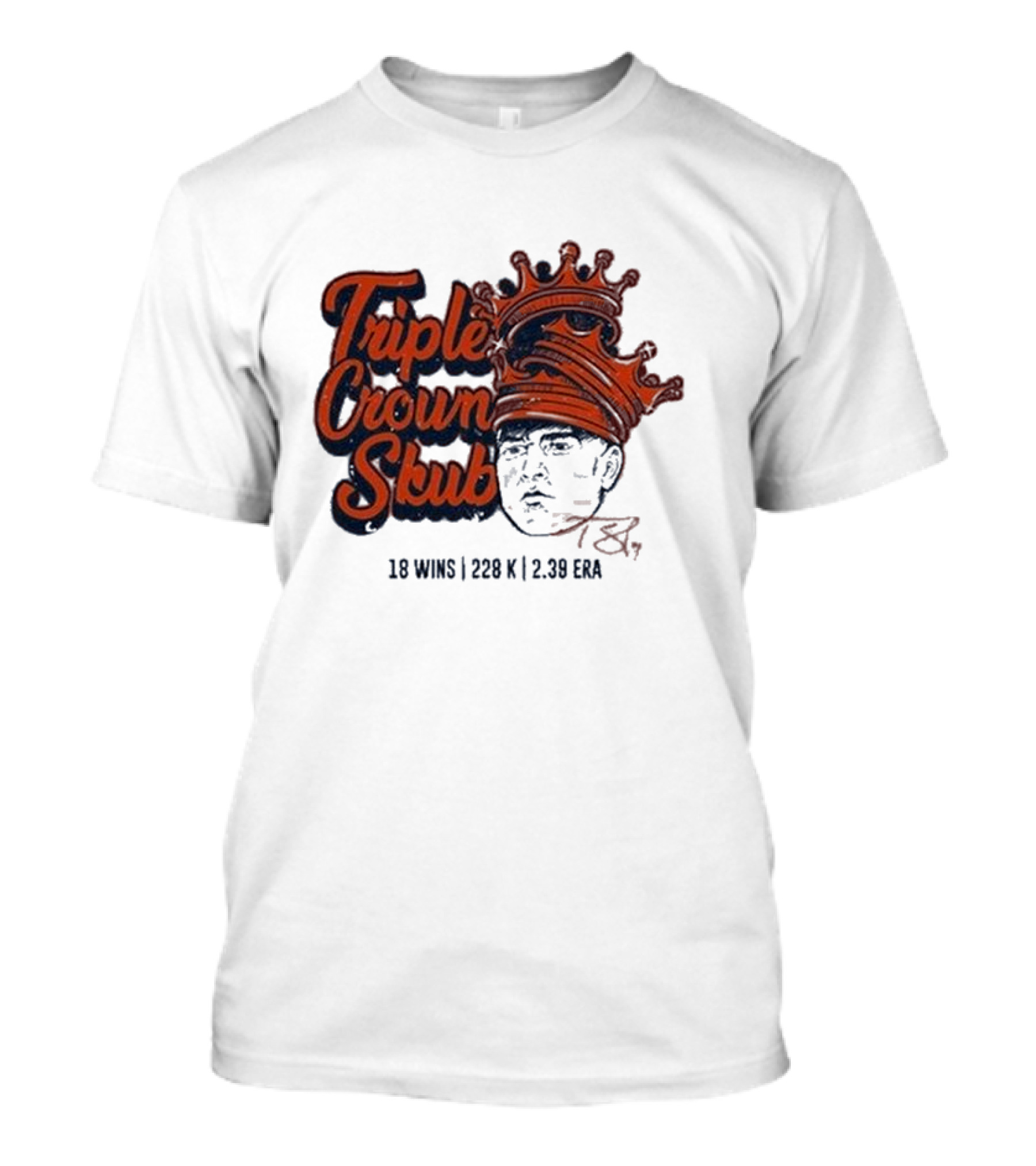 Tarik Skubal Triple Crown 18 Wins 228K 2.39 ERA Detroit Tigers T-Shirt