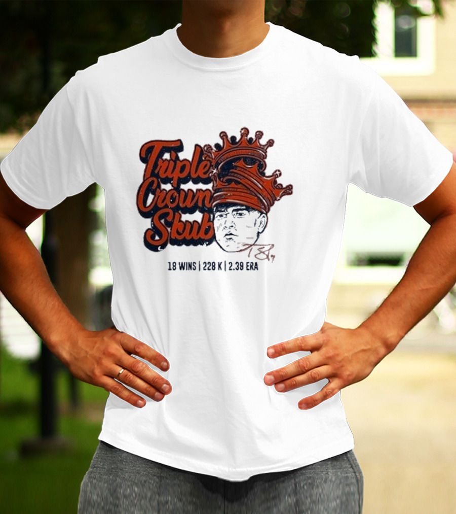 Tarik Skubal Triple Crown 18 Wins 228K 2.39 ERA Detroit Tigers T-Shirt