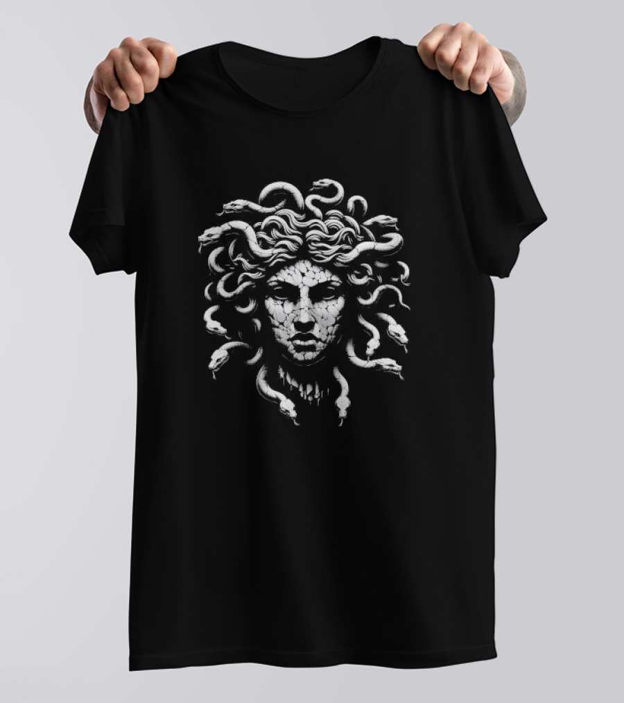 Ancient Greek Mythology's Medusa Head With Snakes T-Shirt