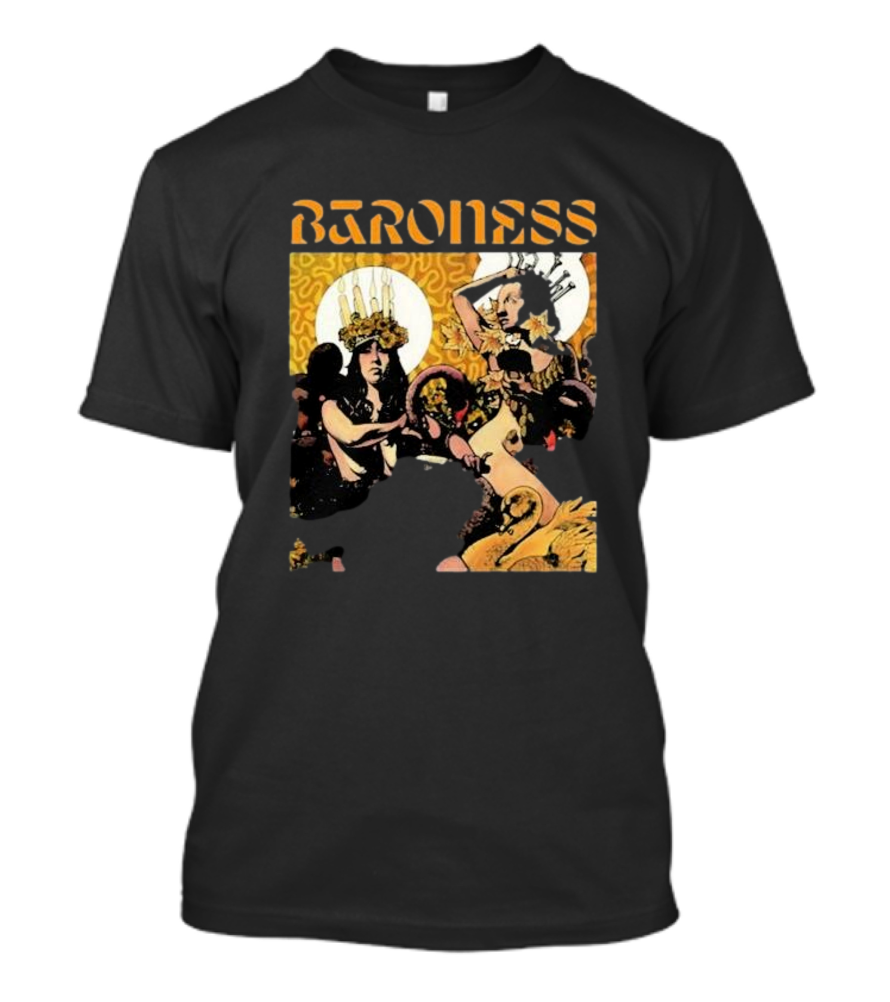 Baroness Yellow Psychedelic Art Ensemble T-Shirt