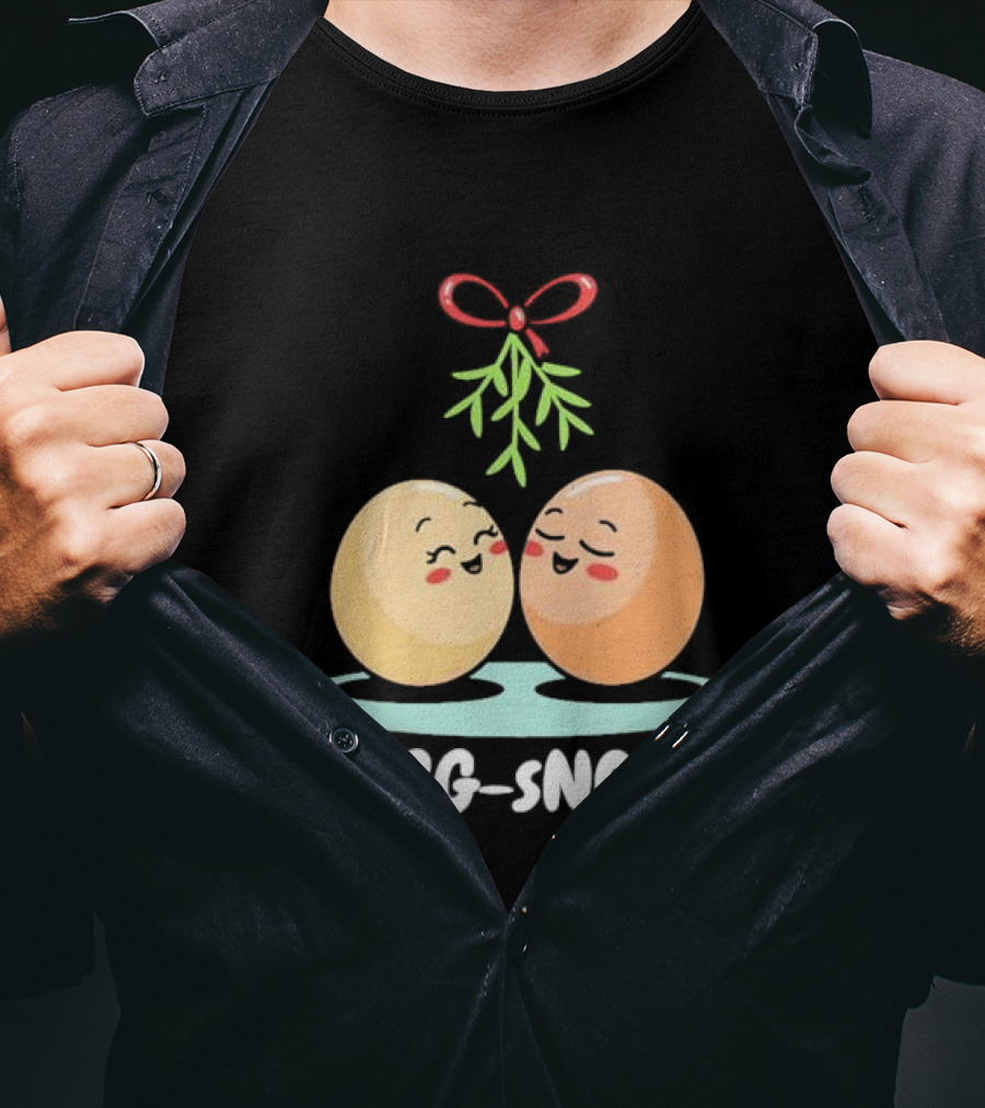 Egg Snog Mistletoe With Small Hearts T-Shirt