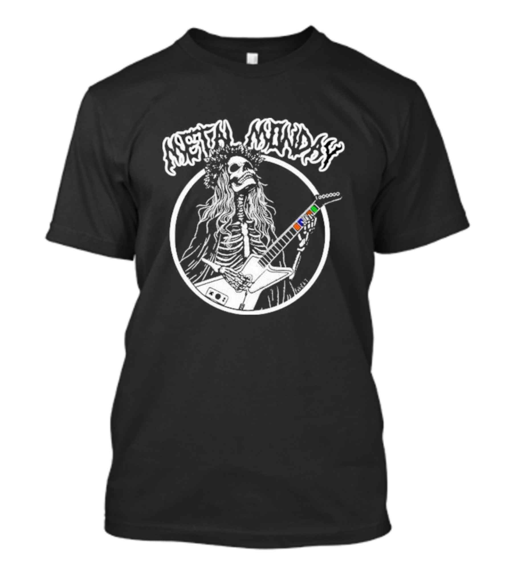Foxiekt Metal Monday Skeleton Guitarist T-Shirt
