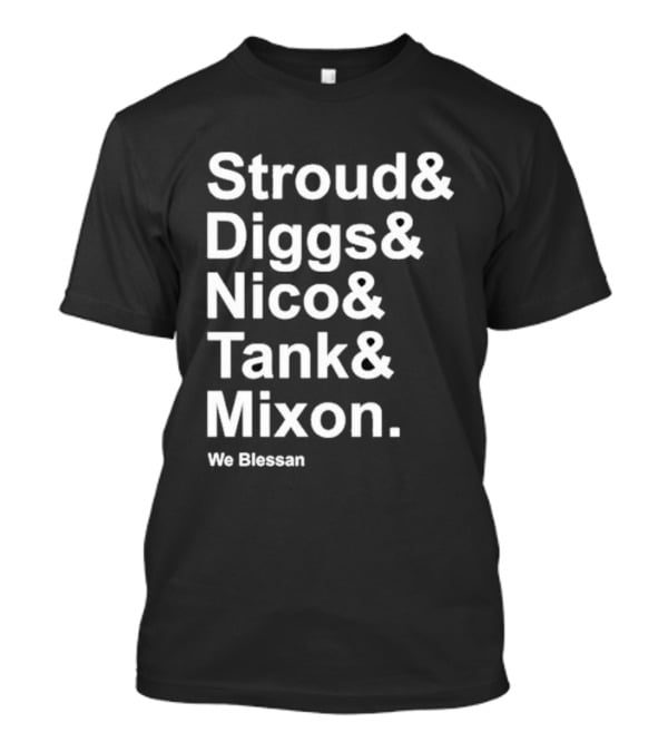 Houston Stressans Stroud Diggs Nico Tank Mixon We Blessan Football Names T-Shirt