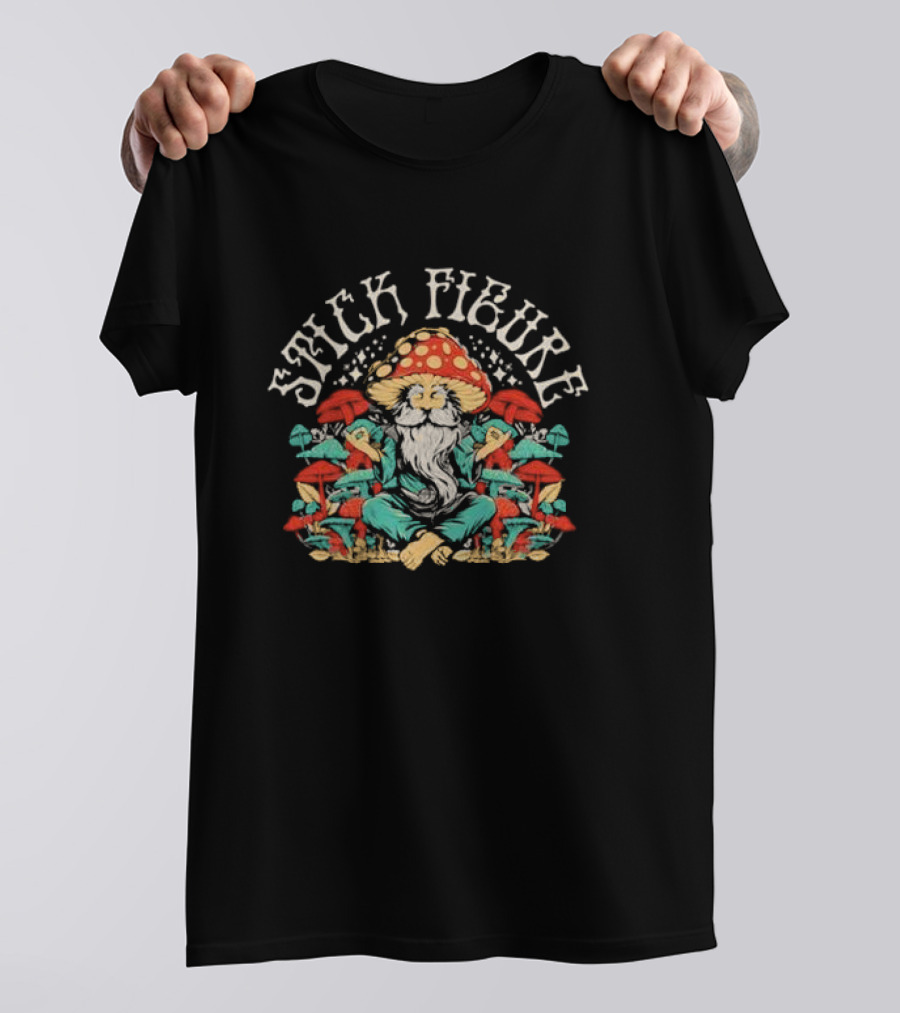 Stick Figure Life’s A Trip Gnome With Psychedelic Mushrooms T-Shirt