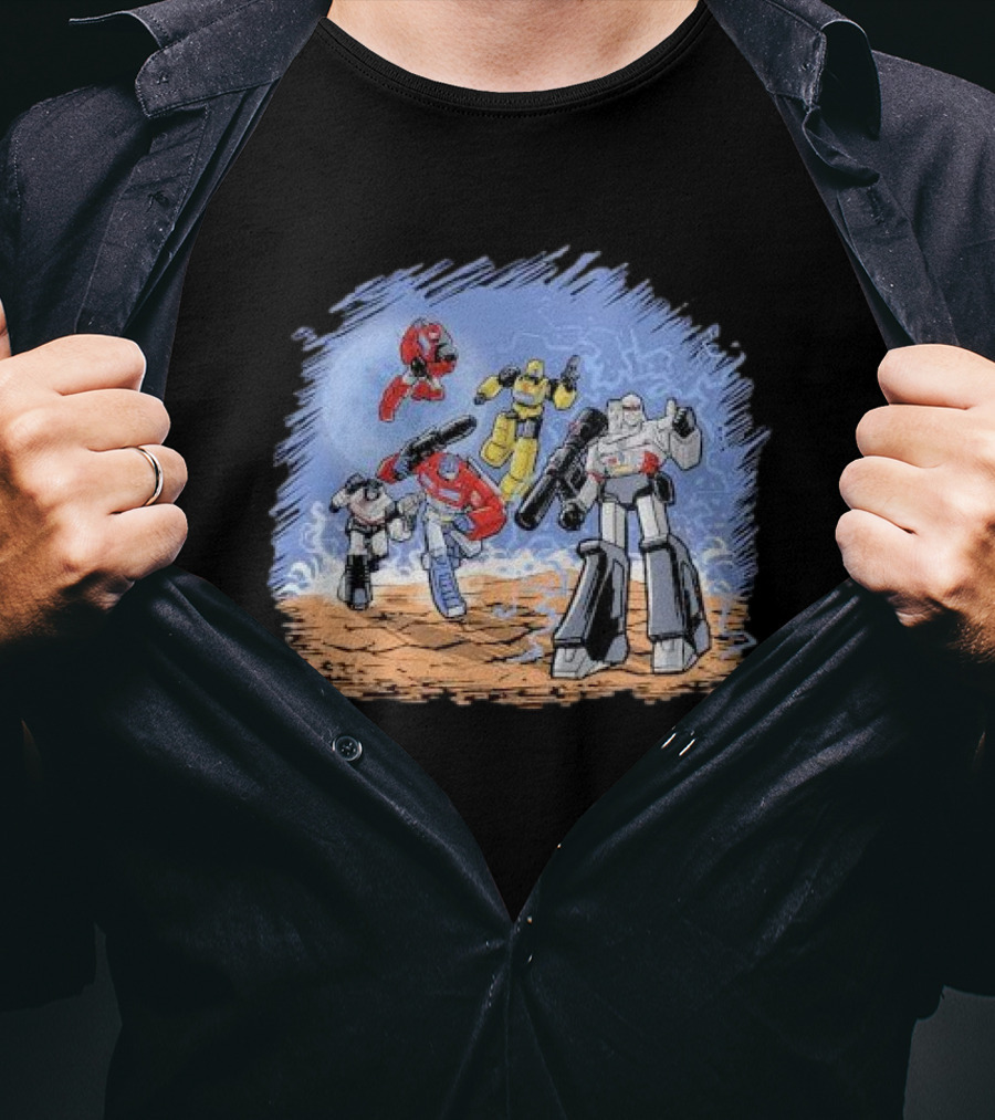 Zascanauta Bots Comic Book Style Animation Cover T-Shirt