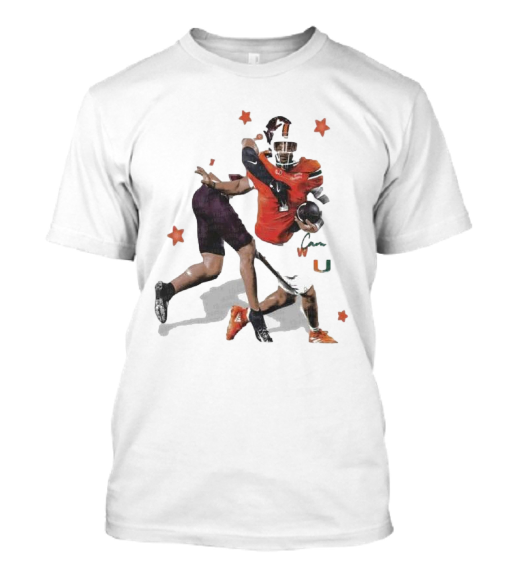 Gamechanger Shedeur Cam Ward Signature Football Play With Stars T-Shirt