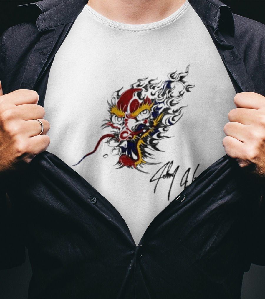 Johnny Winter Superb Fiery Dragon T-Shirt