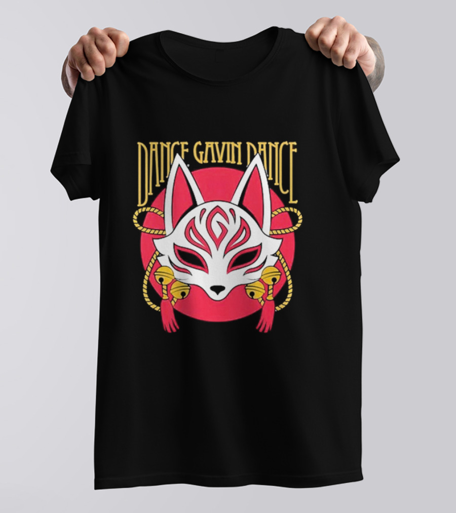 Dance Gavin Dance Kitsune Fox Mask With Bells T-Shirt