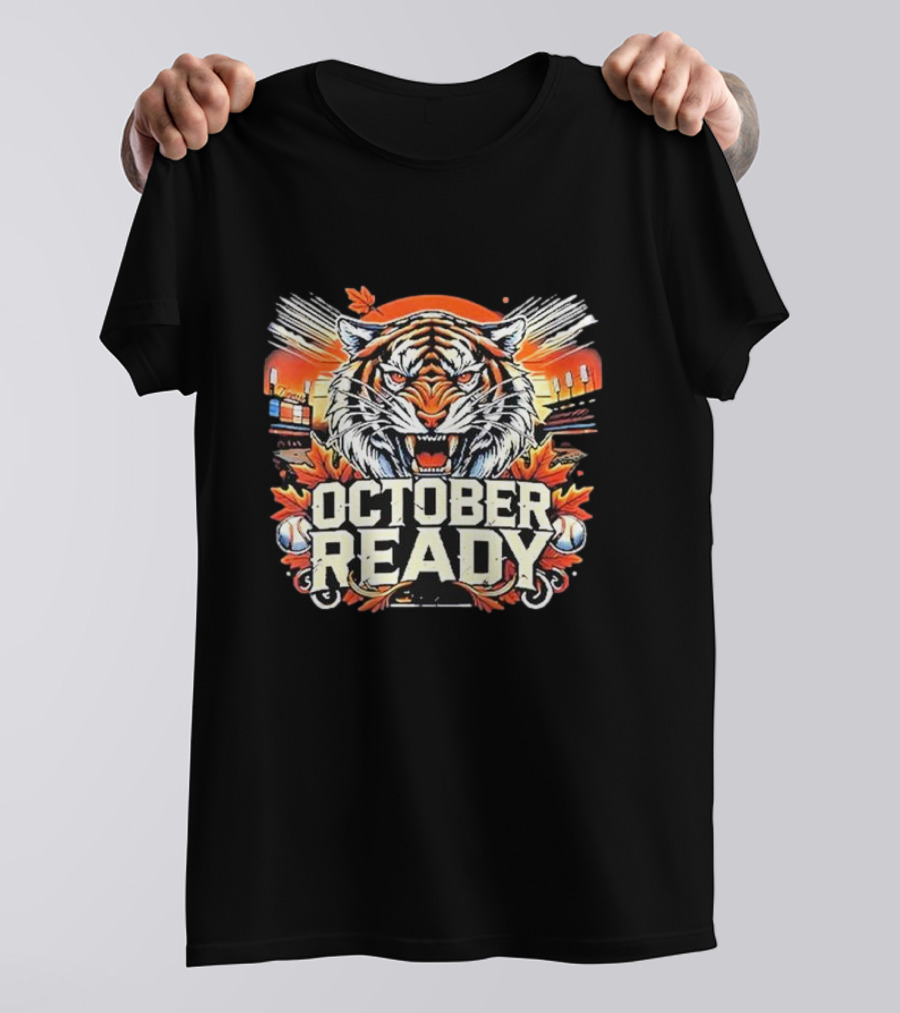 Detroit Tigers October Ready Baseball Season Matchup T-Shirt