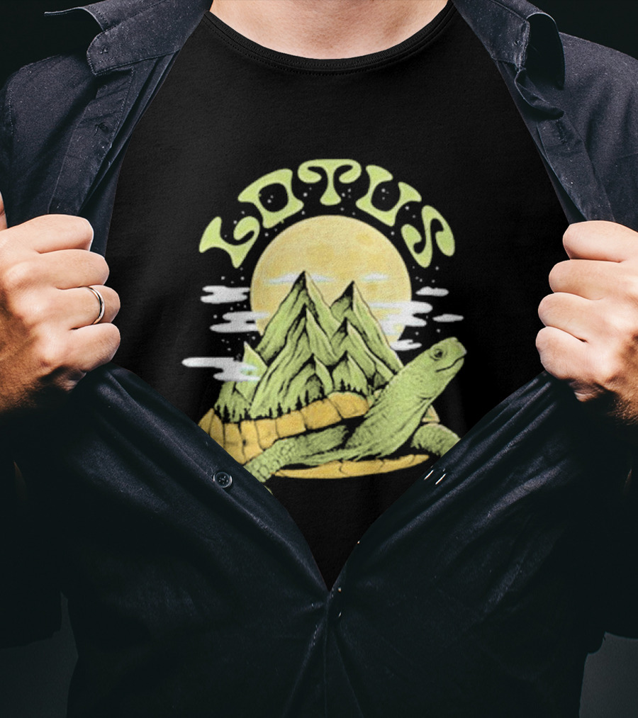 Lotus Mountain Tortoise Moon Art Tour T-Shirt
