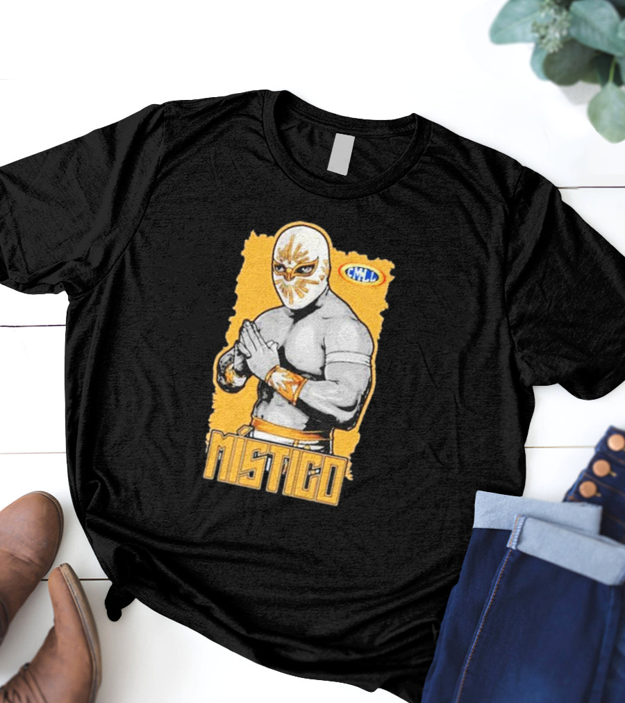 Místico CMLL Rey Plata Y Oro Luchador Masked Wrestler T-Shirt