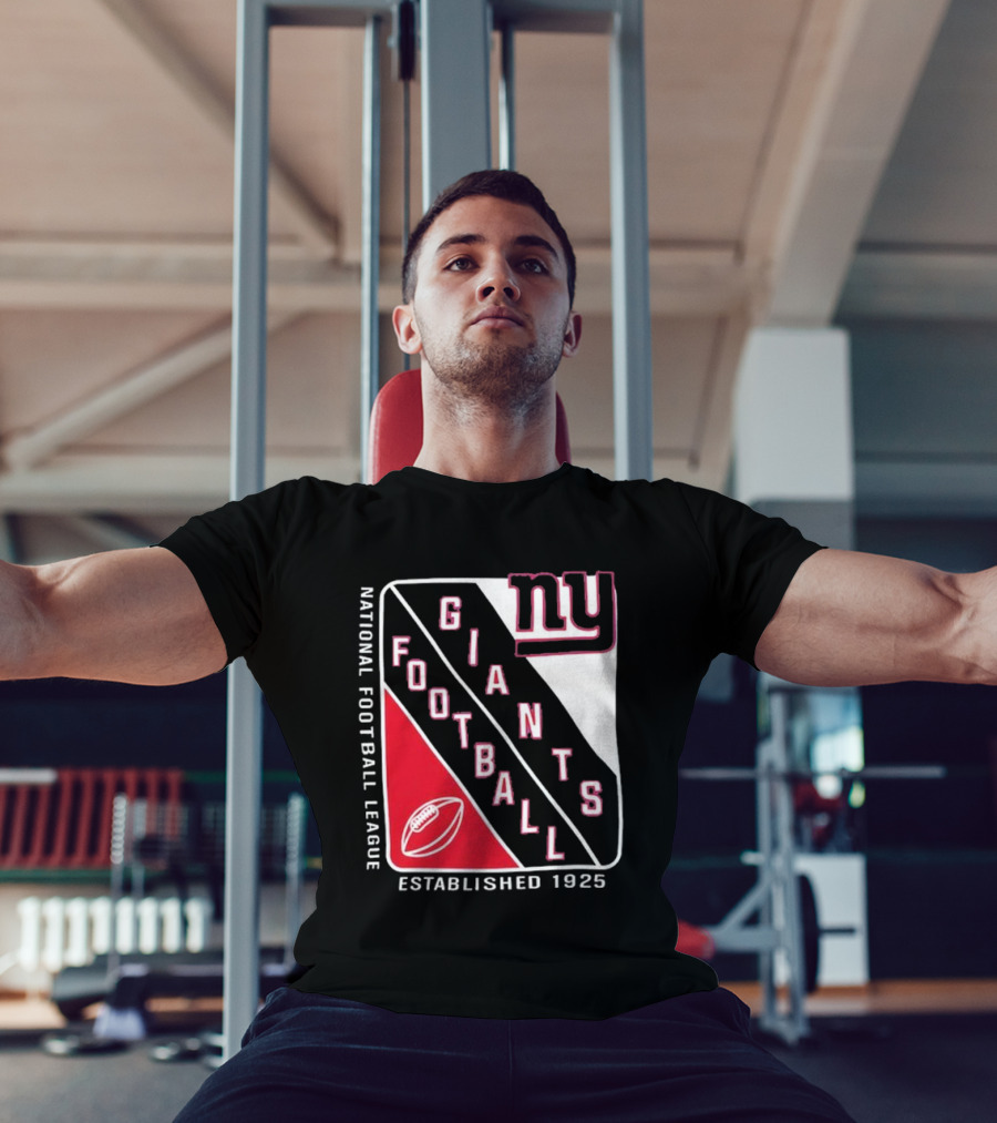 New York Giants National Football League Established 1925 Football Shield T-Shirt