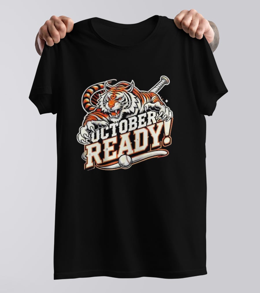 October Ready Fierce Baseball Tiger T-Shirt