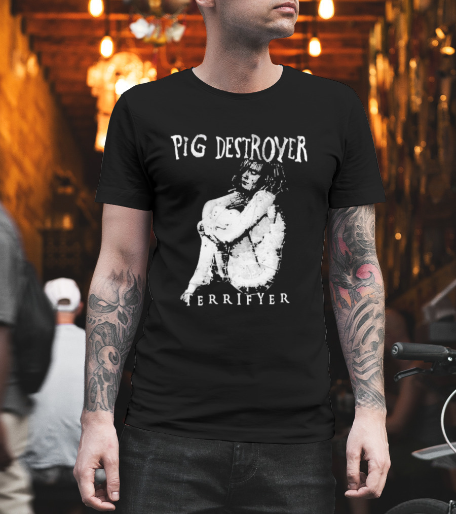 Pig Destroyer Terrifyer Ladies Cropped Dark Aesthetic T-Shirt