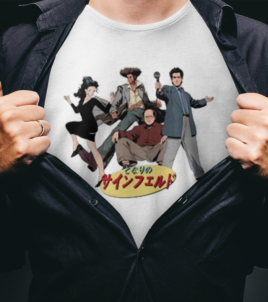 Japanese 90s Sitcom K Thor Jensen Seinfeld Anime Style Characters T-Shirt