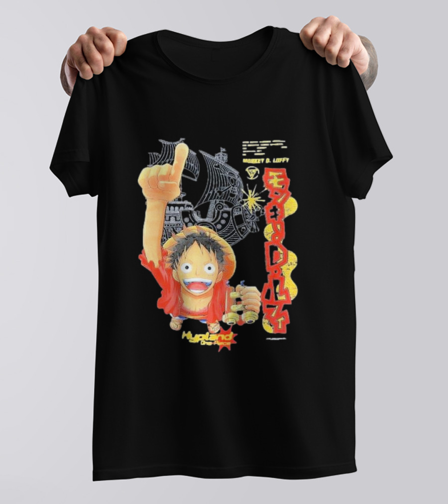 Monkey D. Luffy Adventures Defeating Famous Opponents Bounty Over 400000000 Hypland One Piece Ship T-Shirt