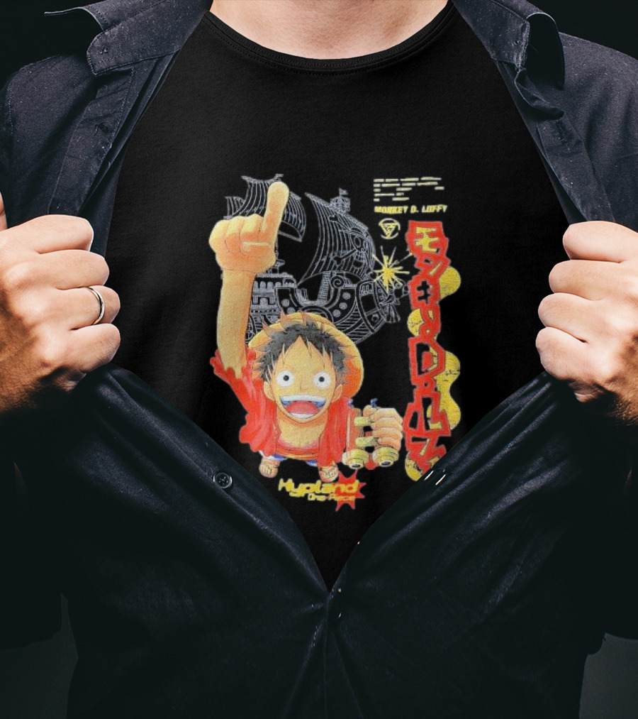 Monkey D. Luffy Adventures Defeating Famous Opponents Bounty Over 400000000 Hypland One Piece Ship T-Shirt