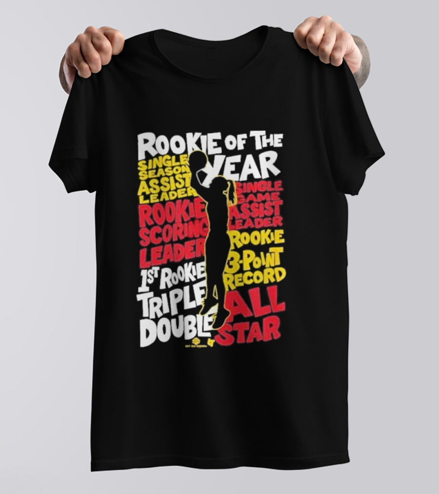 Caitlin Clark Rookie Of The Year Single Season And Game Assist Scoring Leader Triple Double 3-Point Record All Star Indiana Fever T-Shirt