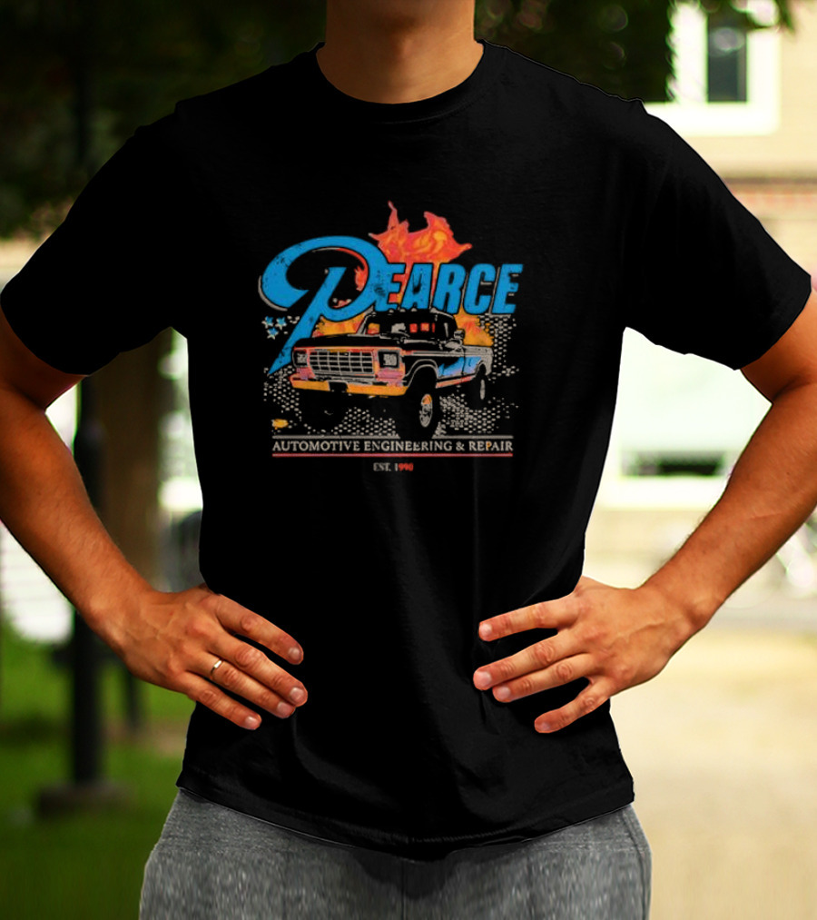 Pearce Automotive Engineering And Repair Truck Fire Est. 1996 T-Shirt