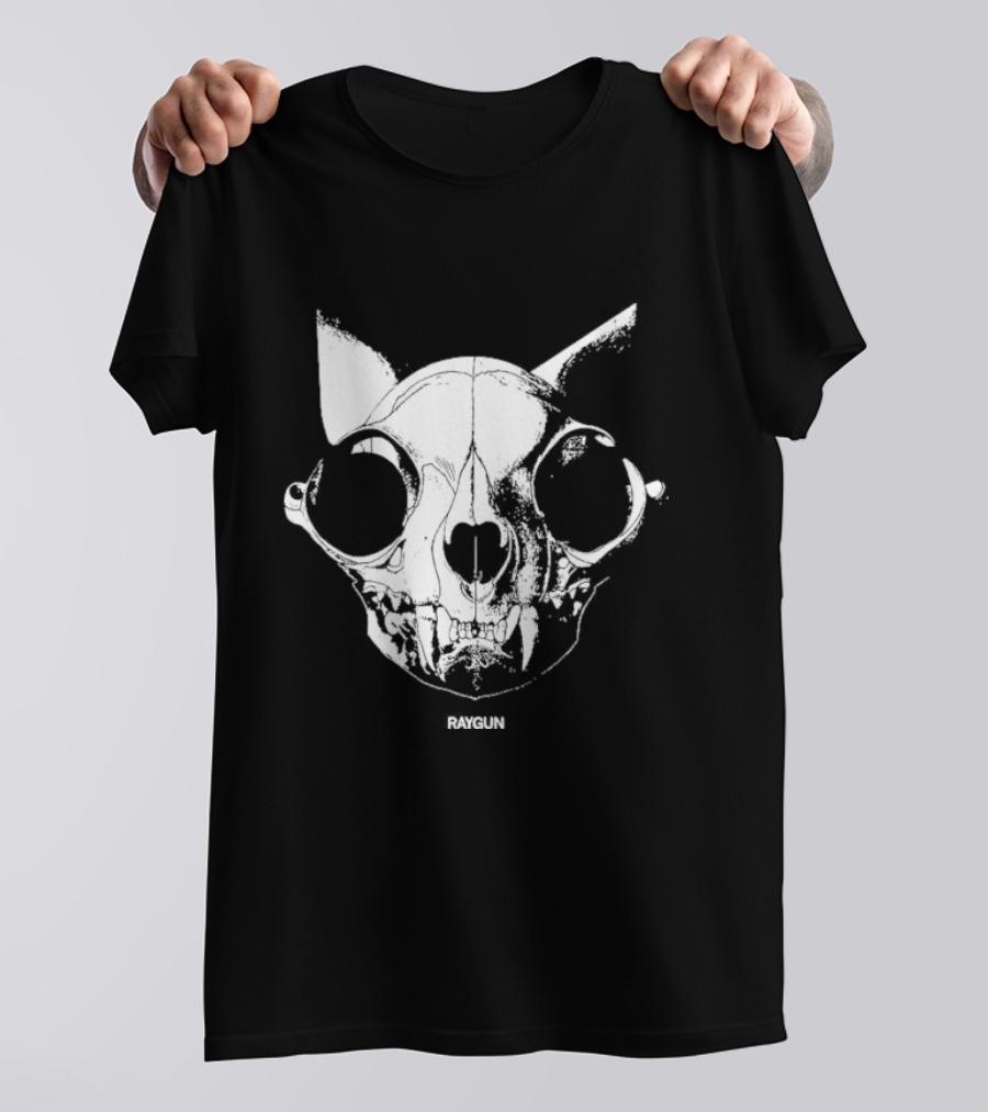 Cat Skull Raygun Heavyweight T-Shirt