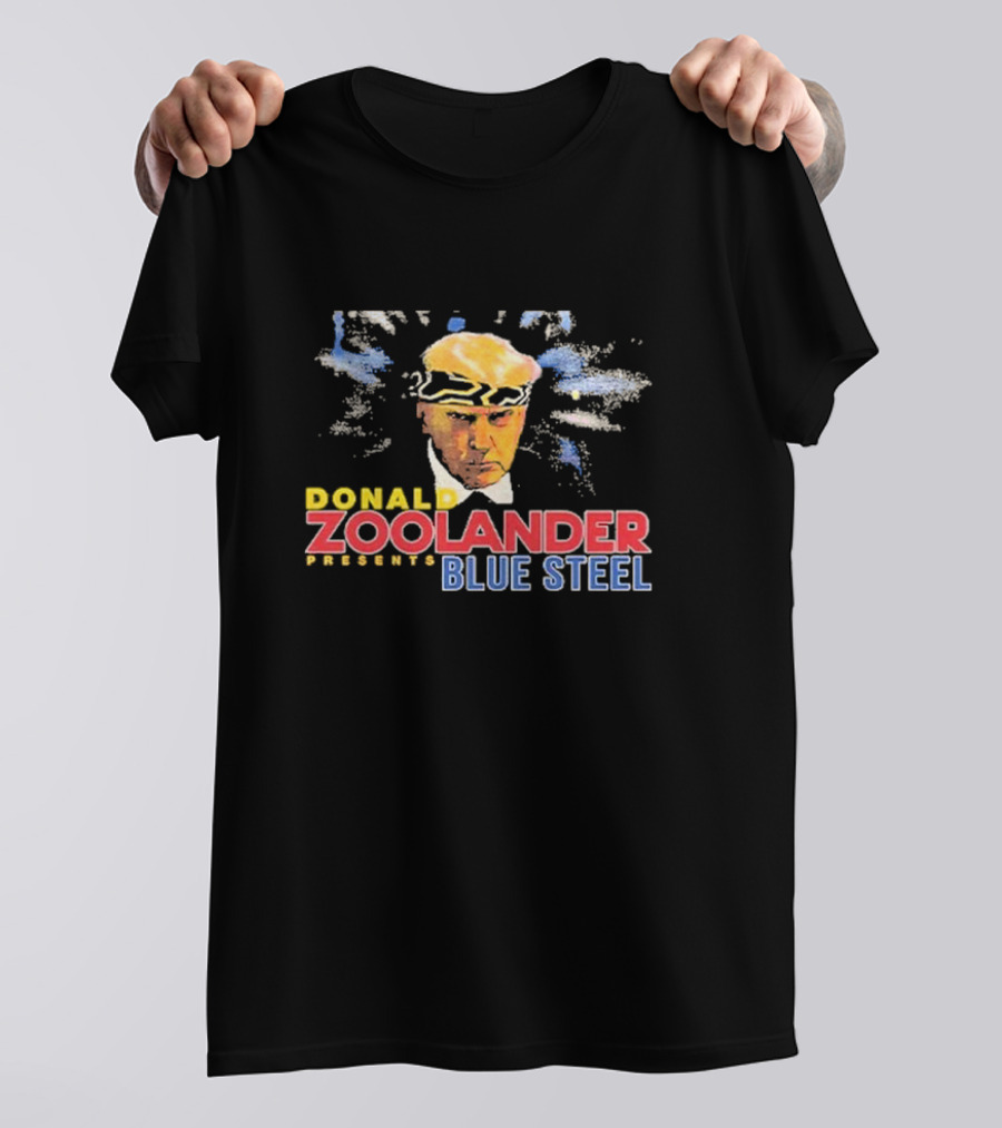 Donald Zoolander Presents Blue Steel Parody With Iconic Headband Look T-Shirt