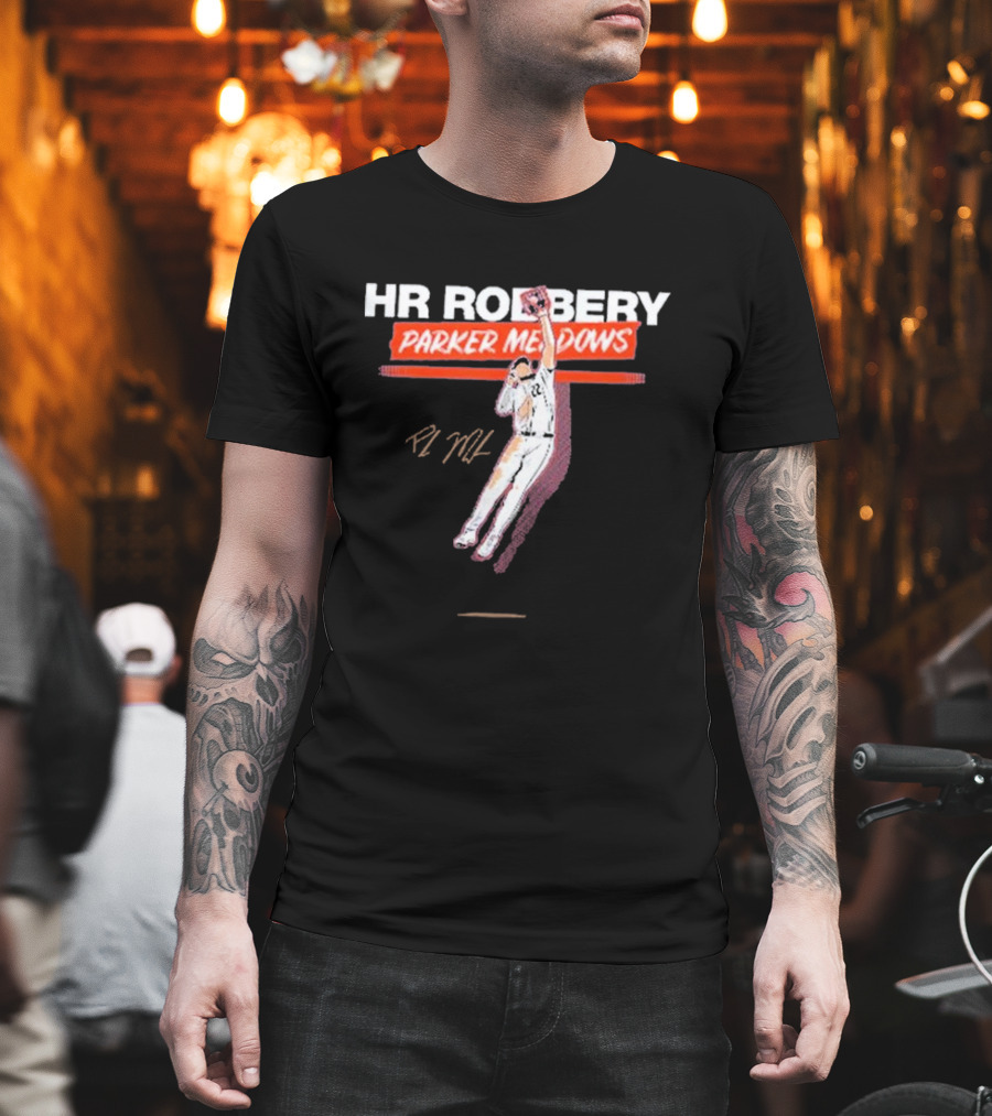 HR Robbery Parker Meadows Baseball Catch T-Shirt