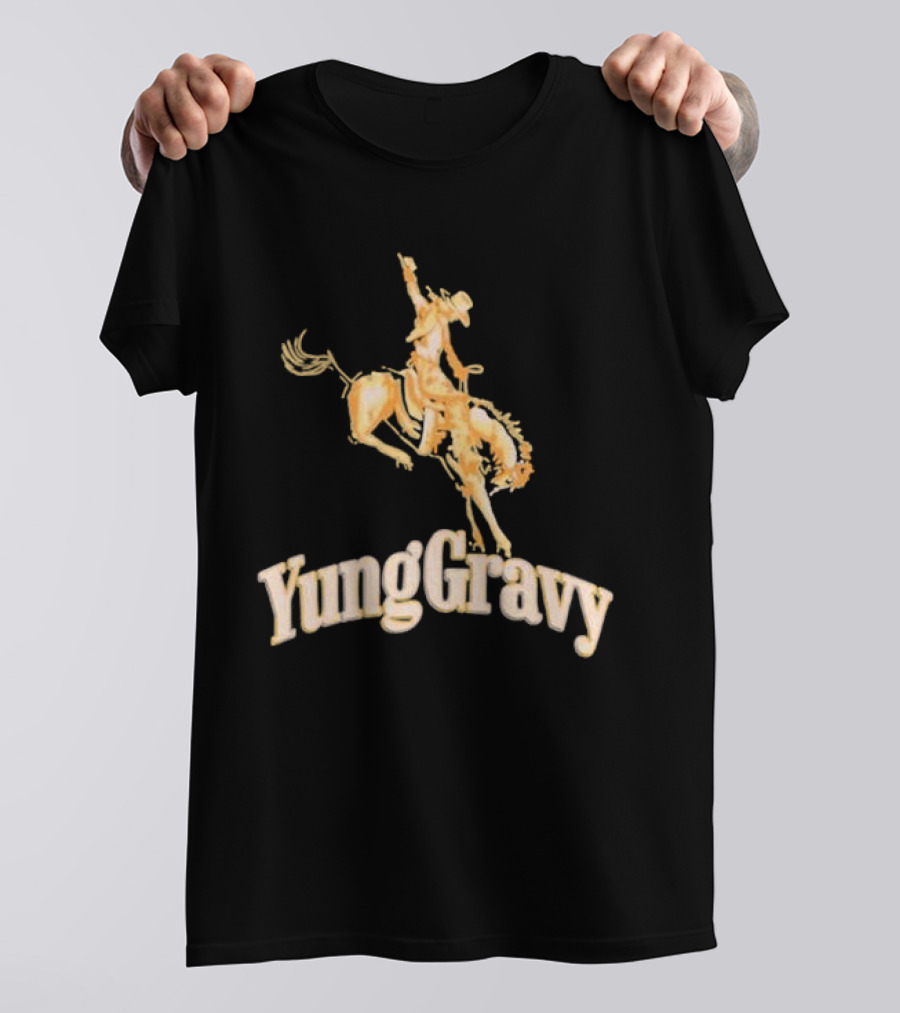 Yung Gravy Cowboy Riding Bull Iconic Western T-Shirt