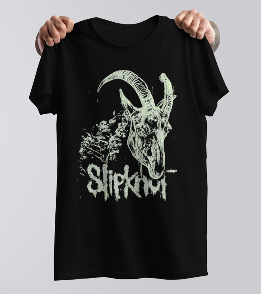 Slipknot Glow In The Dark Goat Skull Skeleton T-Shirt