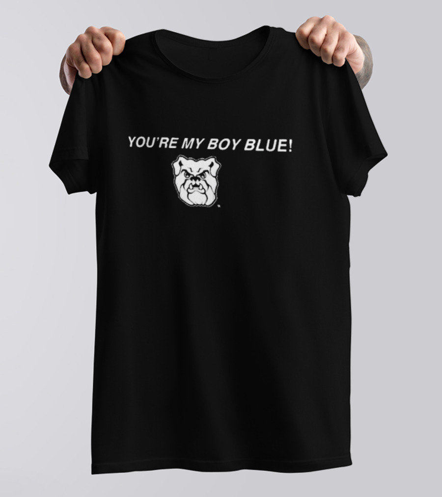 YOU'RE MY BOY BLUE Bulldog Face T-Shirt