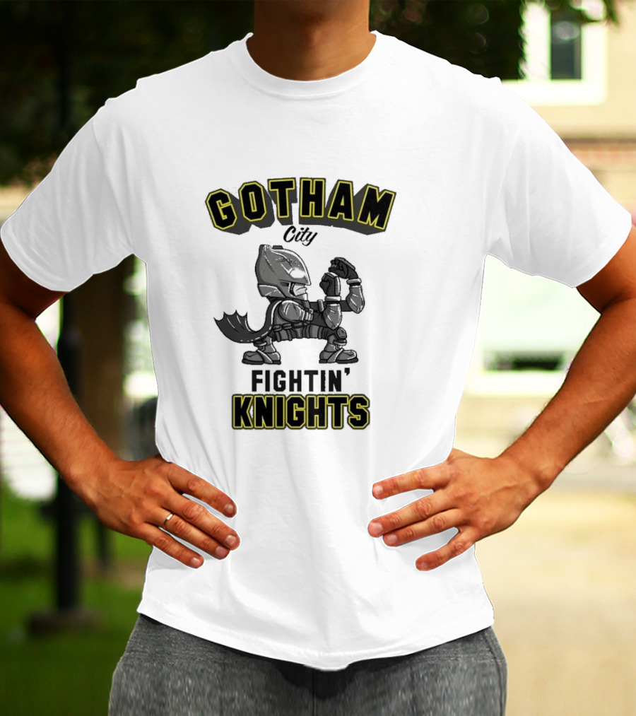 Gotham City Fightin’ Knights Batman Comic Style Armor Pose T-Shirt