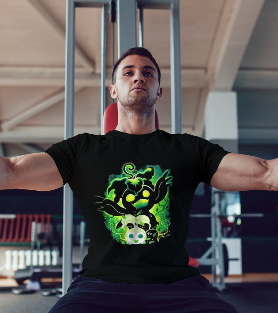 Digi Leaf Vallina Vibrant Green Creature With Gleaming Elements T-Shirt