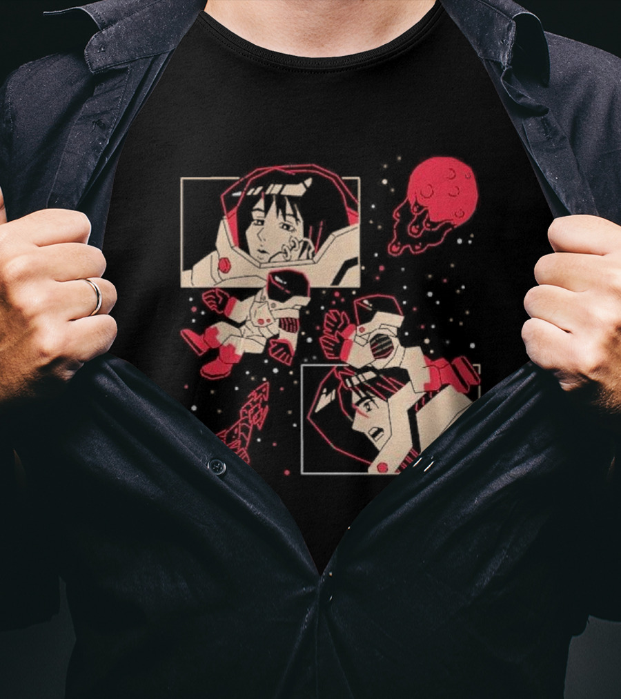 I Will Find You Wherever You Are Japu Space Comic Astronaut Red Planet T-Shirt