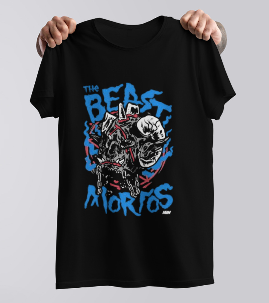 The Beast Mortos Aew Chain Skull T-Shirt