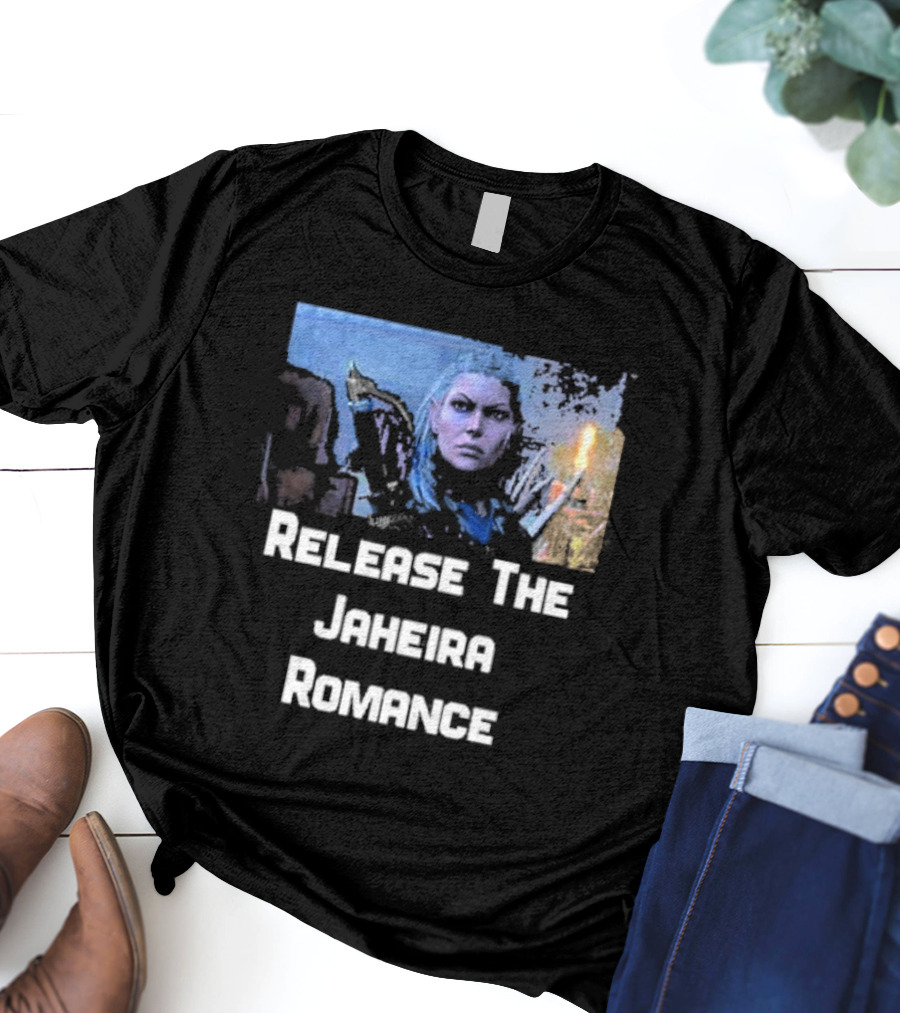 Release The Jaheira Romance Image Featuring Armor-Clad Character T-Shirt