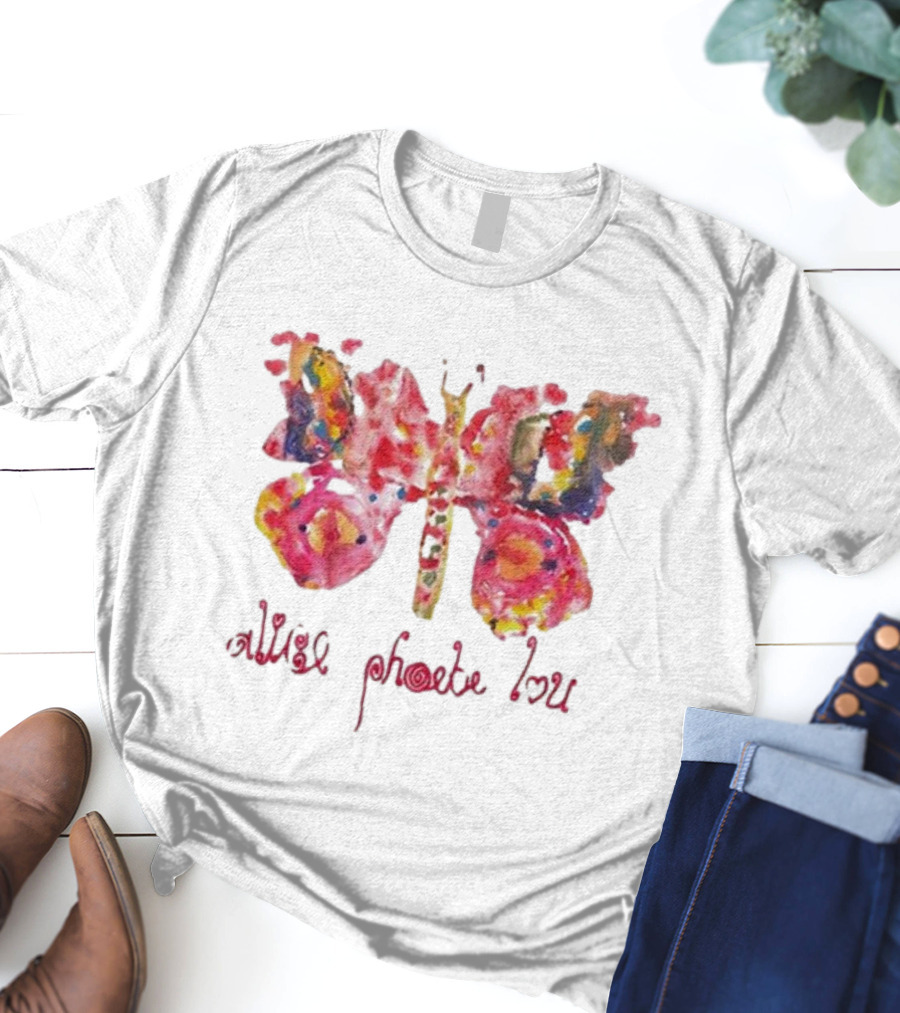 Alice Phoebe Lou Colorful Butterfly Art T-Shirt