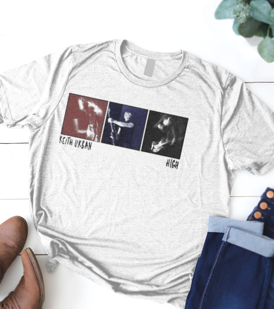 Keith Urban High Blurred Triptych Image T-Shirt