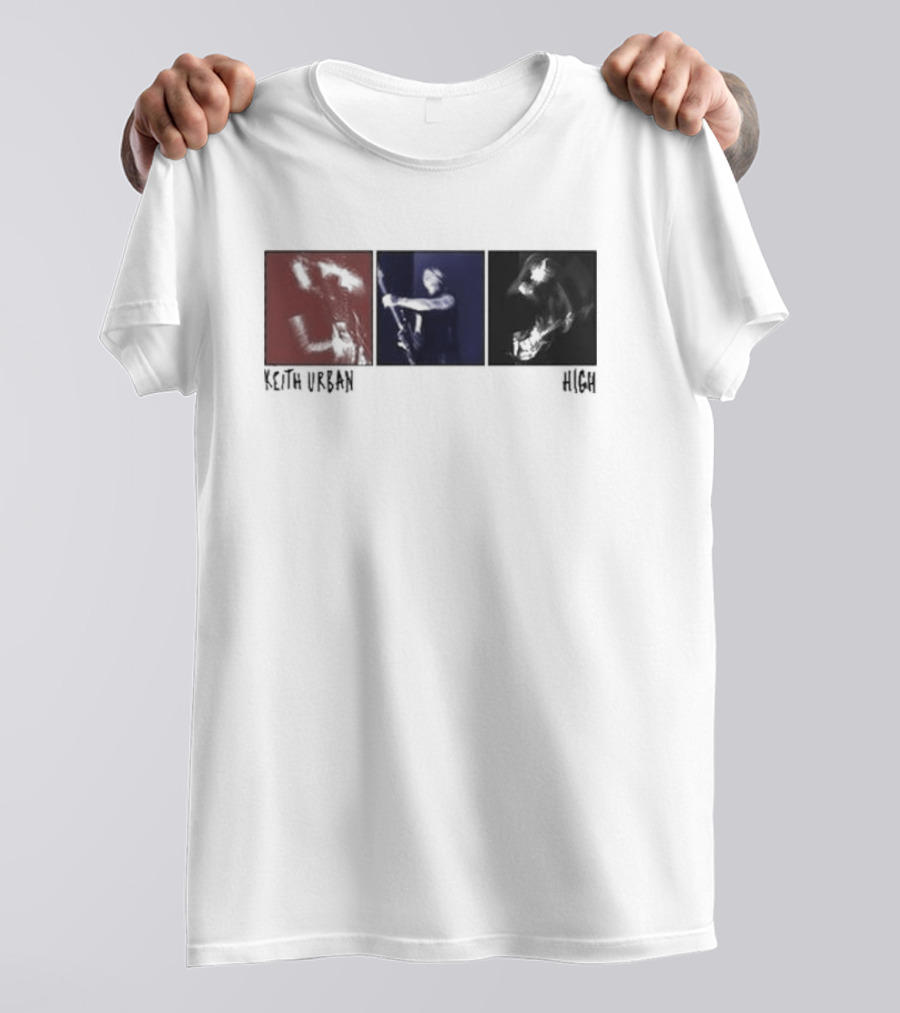 Keith Urban High Blurred Triptych Image T-Shirt