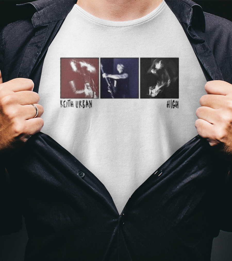 Keith Urban High Blurred Triptych Image T-Shirt