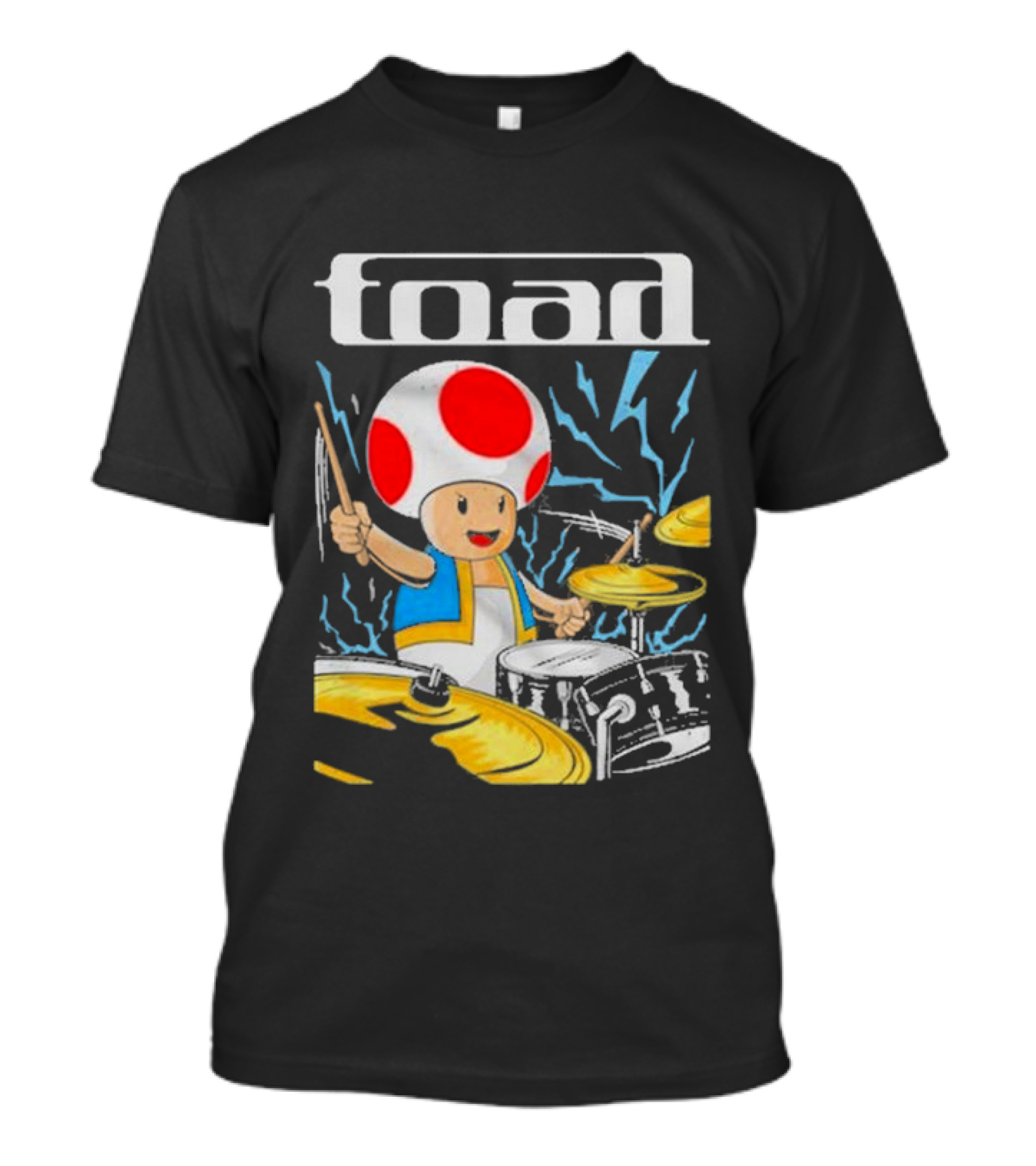 Toad Electric Drummer Mushroom Thunder T-Shirt