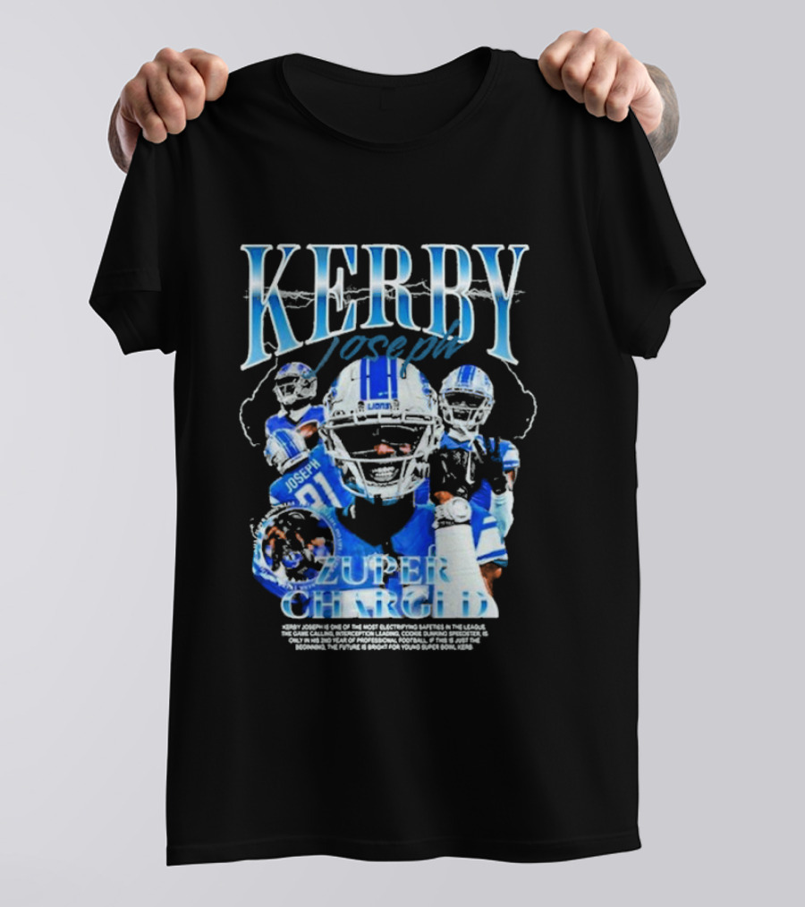 KERBY JOSEPH ZUPER CHARGED LIONS FOOTBALL BOOTLEG T-Shirt