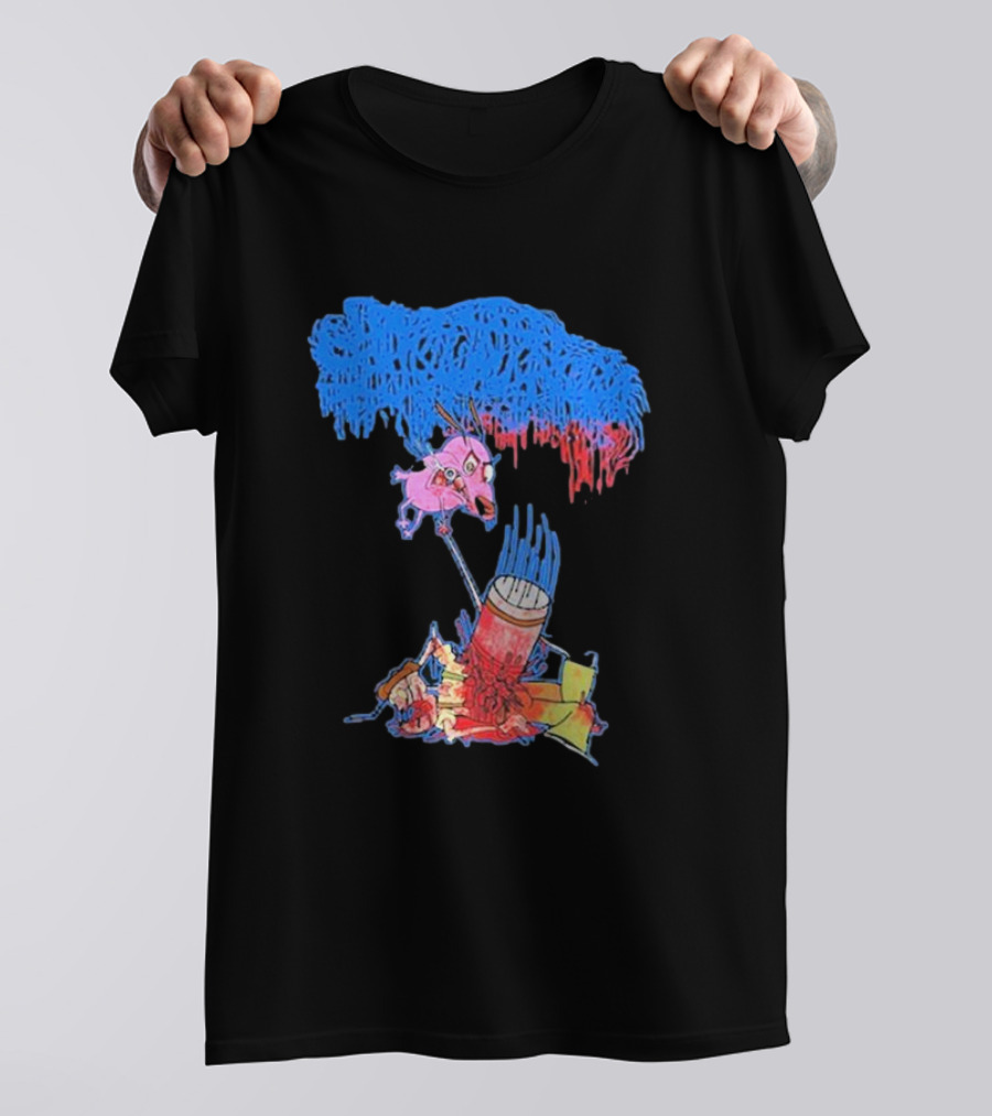 Moribund Art Sanguisugabogg Stupid Dog Psychedelic Cartoon Chaos T-Shirt