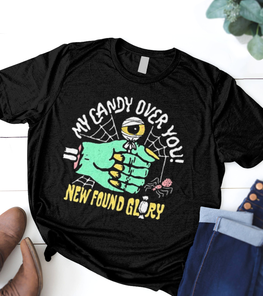 New Found Glory My Candy Over You Monster Hand And Spiderwebs T-Shirt